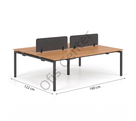 Haks Mini Dörtlü Çalışma Masası | Modern 4 Kişilik Workstation Çözümü